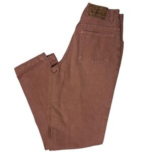 Moda Int'l Women's‎ Size 4 Brown High Waisted Straight Leg Jeans Cotton Made USA